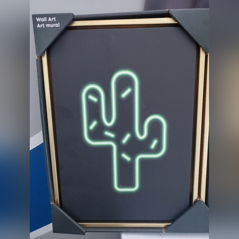 Neon Cactus Wall Art